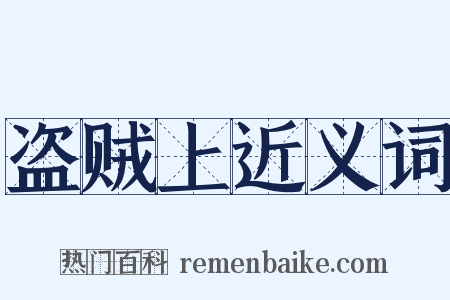 盗贼上近义词是什么意思的图片